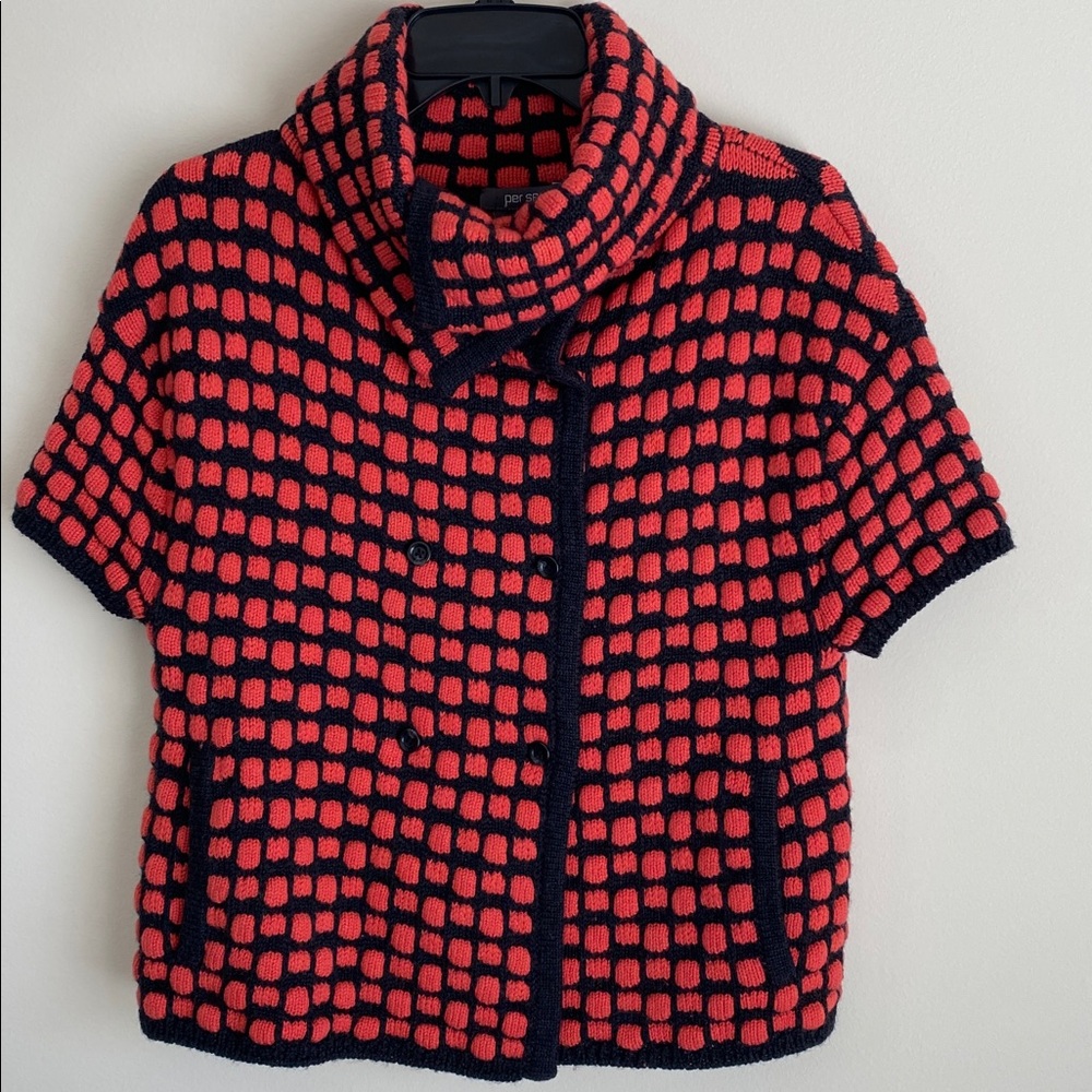 Perse red & black sweater size m